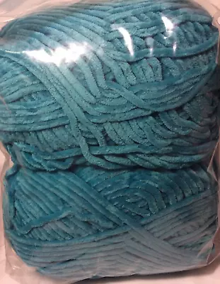 Chenille Fashion Plus 14oz Mill Ends “Turquoise” • $14.99