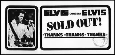 Elvis Presley Repro 1973 Sold Out Concert Poster . Unused • $12.43