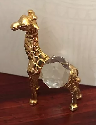 Vintage Swarovski Crystal And Trimlite Gold Metal Giraffe 2.75” • $20