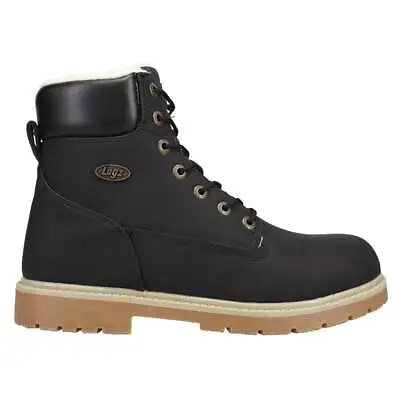 Lugz Brace Hi Fleece Lace Up  Mens Black Casual Boots MBRACHFD-0031 • $29.99