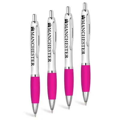 MANCHESTER City England - 4x Pink Ballpoint Pen #215670 • £6.99