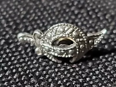 14k White Gold Shriners Logo Lapel Pin Screw Back Tie Tack Scimitar Sword Vtg • $19.99