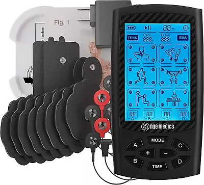 Tens Unit Muscle Stimulator 4 Independent Channel 24 Modes Full Body Pain Relief • $44.99