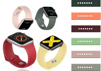 $5.39 • Buy Apple Watch IWatch Sports Band Strap Series 7 6 5 4 3 2 SE 38/40/41/42/44/45/49