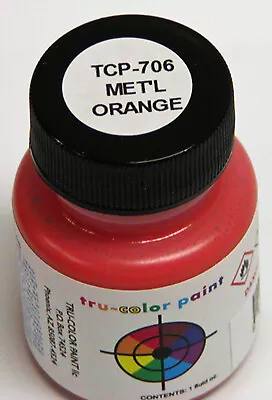 METALLIC ORANGE TRU-COLOR AIR BRUSH PAINT Automobile Car Truck Model TCP7062 • $16.99