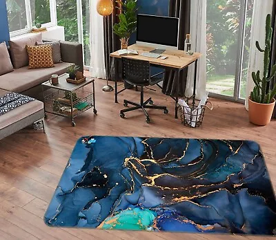 3D Dark Blue Art ZHUA2470 Game Non Slip Rug Mat Photo Carpet Vera • $32.10