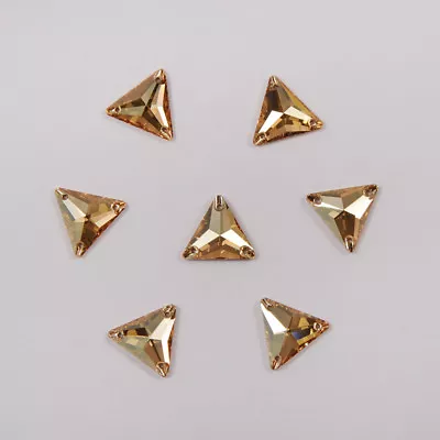 Mixed Shapes Sew On Stones Crystal Golden Shadow Rhinestones Sew On Craft Beads • $8.48