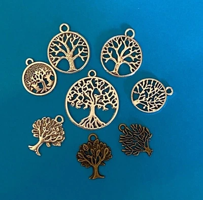 £1.90 • Buy Tibetan Alloy  TREE OF LIFE Charms  Bronze & Antique Silver Various Choices