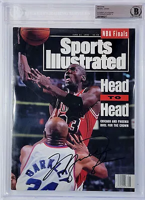 Michael Jordan Autographed SI 1993 Bulls Auto Grade NM/MT 8 Beckett 14880217 • $3950