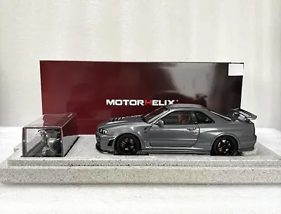 1/18 MotorHelix Nissan Skyline R34 GT-R Nismo Z-tune Gun Metallic Gray Diecast • $375