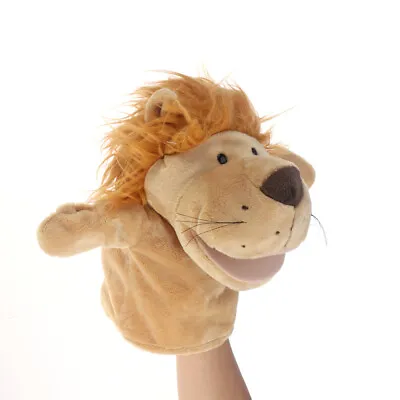  Lion Hand Puppet Animal Gloves Doll Puppets Animals Cartoon L • £6.44
