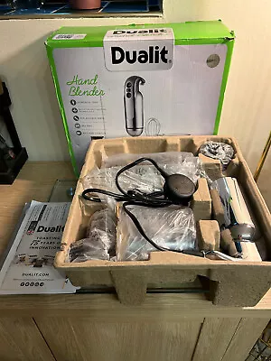 *dualit 700w Hand Blender Food Processor Mixer Chopper Whisk Set Polished Chrome • £74.99