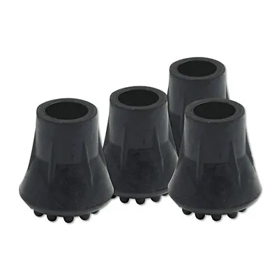 SET OF 4 HEAVY DUTY 19mm WALKING STICK RUBBER FERRULES Cane Crutch Grip Tip Ends • £5.87