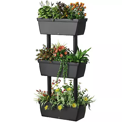 3-Tier Raised Garden Bed Vertical Freestanding Flower Pot Stand Planter Boxes • $54.99