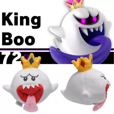 Soft Super Mario Bros King Ghost Boo Plush Toys Soft Stuffed Doll Kids Xmas Gift • £6.59