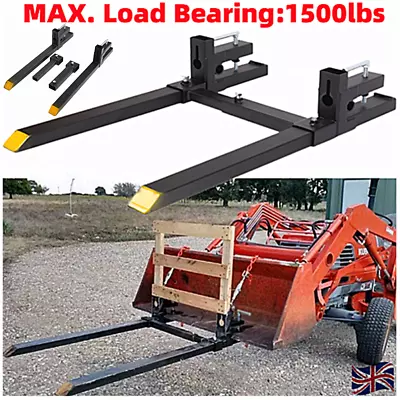 2PCS Clamp On Pallet Forks For Tractor Loader Bucket Lifting/Move Sundries 680kg • £75.99