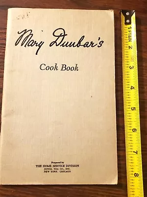 Mary Dunbar's Cook Book - 1927 Vintage Recipe Booklet - Jewel Tea Co. • $15