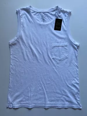 J Crew Womens Pocket Tank (NWT) White Garment Dyed UP TO 62% OFF MSRP • $14.99