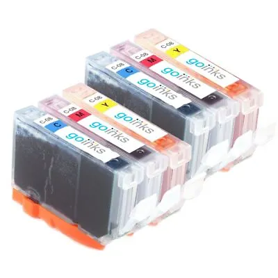 6 C/M/Y Ink Cartridges To Replace Canon CLI-8C CLI-8M CLI-8Y Compatible • £11.60