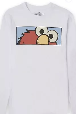 £14.99 • Buy Sesame Street Elmo White Long Sleeve TShirt Top Men Size XXL BNWOT PLUS FREE TOY