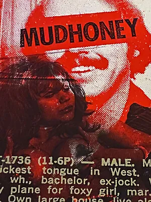 Mudhoney Gainesville Florida Sex Ad Personal Signed /80 Original Concert Poster • $170