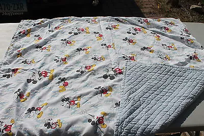 Vintage Mickey Mouse Tugboat Handmade Quilt 40  X 40  READ* • $39.99