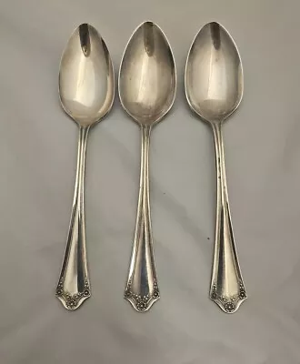 3 Oneida Community Par Plate Primrose Serving Spoons  Silverplate 8 Inches Large • $7.19