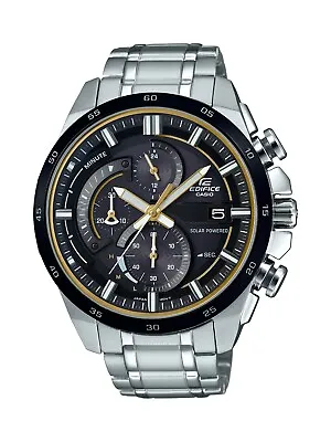 Casio Edifice Men's Tough Solar Chronograph Date Display Watch 53mm EQS600DB-1A9 • $142.99