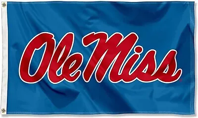 University Of Mississippi Flag Rebels Ole Miss U Of M Flag 100% Polyester 3x5 • $10.99