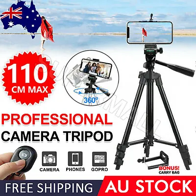 $21.96 • Buy Professional Camera Tripod Stand Mount Phone Holder For IPhone DSLR Travel OZ