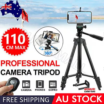 $18.96 • Buy Professional Camera Tripod Stand Mount Phone Holder For IPhone DSLR Travel OZ