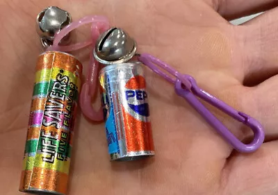 $24.99 • Buy VTG 80's Life Savers Candy & Pepsi Cola Can Clip On Charms With Bells