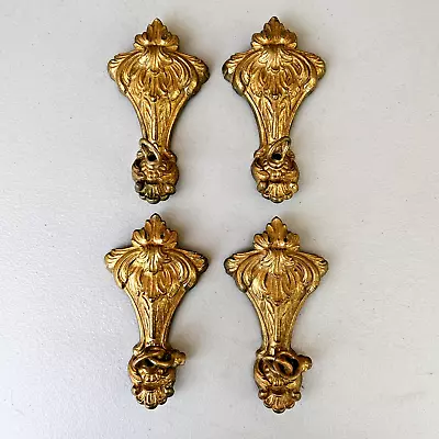 $39.99 • Buy 4 Vintage Ornate Brass Chandelier Arms Lamp Sconce Antique Parts