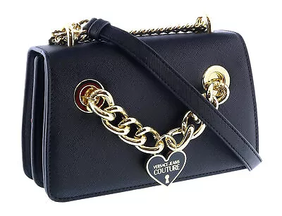 Versace Jeans Couture Black Small  Charm Link Crossbody Bag • $243.60