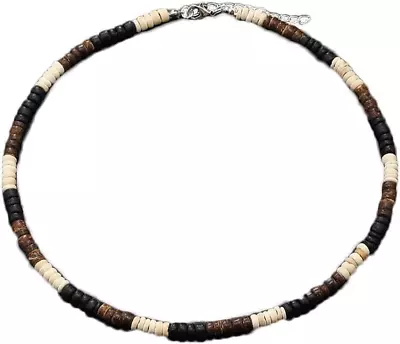 Puka Shell Beaded Necklace Men Summer Surfer Seed Necklace Seashell Beads Neckla • $20.99