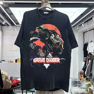 Monster Jam Grave Digger Graphic Black Shirt Unisex Men Women KTV4219 • $16.99