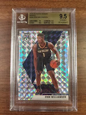 Zion Williamson Mosaic Silver RC BGS 9.5  Gem+ • $120