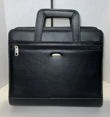 SAMSONITE 1910 Leather Expandable Briefcase / Optional Shoulder Carry • $30