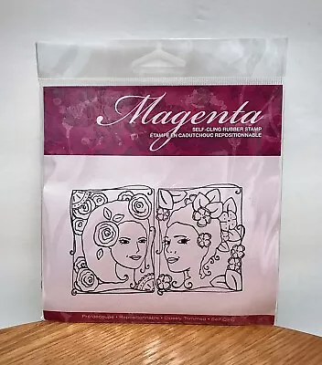 MAGENTA Boutique Rubber Cling Stamp Two Ladies Brand New 4” X 2.5” • $8.95