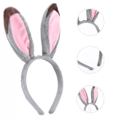  Rabbit Ear Hair Hoop Lovely Adult Costumes Bunny Ears Plush Headgear • £5.96