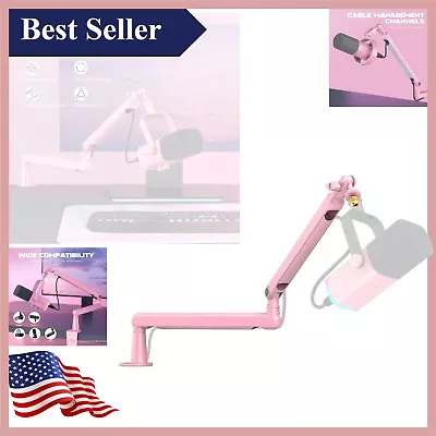 Professional Pink Mic Boom Arm Stand With Desk Clamp - Recording Essential • $123.95