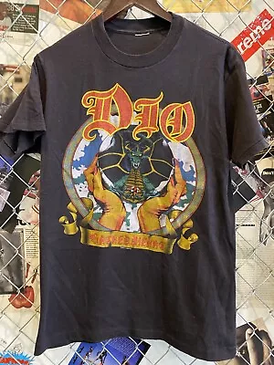 Vintage DIO T-Shirt Concert Tour Metal Band 80s Sacred Heart 1985  M 19.5x29 • $13.50