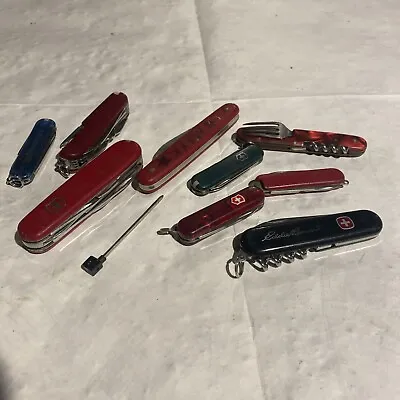 Lot Of 9 Victorinox  Rostfrei Swiss Army Knives - Signature Lite Red Light • $74.99