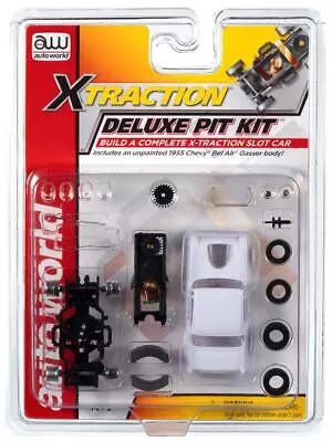 Auto World X-traction Deluxe Pit Kit (w/1955 Bel Air Body) Ho Scale Slot Car • $19.95