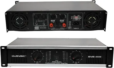 MUSYSIC 2 Channel 4500 Watts Professional Power Amplifier AMP DJ Stereo SYS-4500 • $199.99