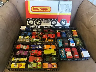 Vintage Matchbox Lesney Superfast Cars X 36 & Carry Case 1960’s / 70’s Job Lot • $43.56