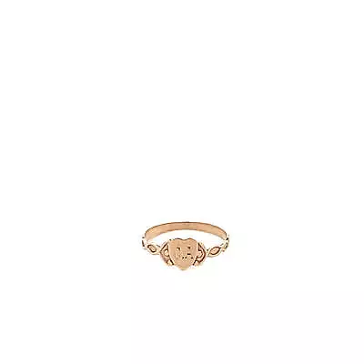 10K Vintage Heart Love Child's Monogram Ring Yellow Gold *48 • $59.95