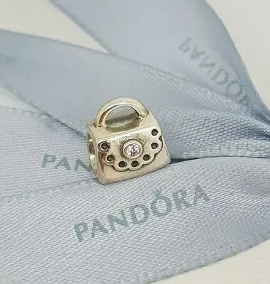$18.95 • Buy Authentic Pandora Pink CZ Handbag Purse Charm Retired 790309PCZ