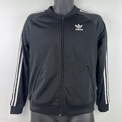 Adidas Originals Superstar Track Jacket Womens 10 Black/White 48/62 • $49.99