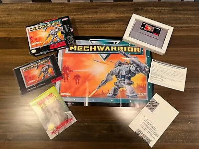 MECHWARRIOR Super Nintendo SNES 1995 CIB MINT Complete W/ Inserts And Poster • $175